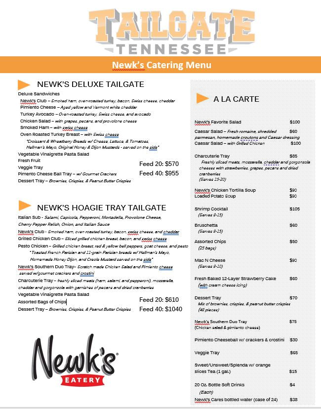 Newk's Full Tailgate Meals