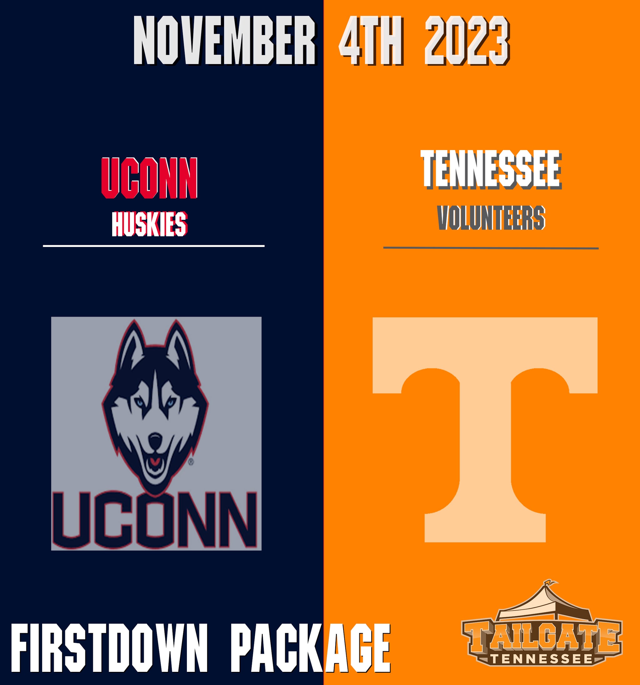 UCONN FIRST DOWN PACKAGE  - 11/4